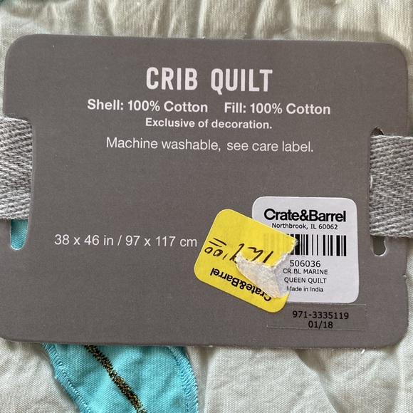 Crate and Kids Marine Crib Quilt - Picture 3 of 5